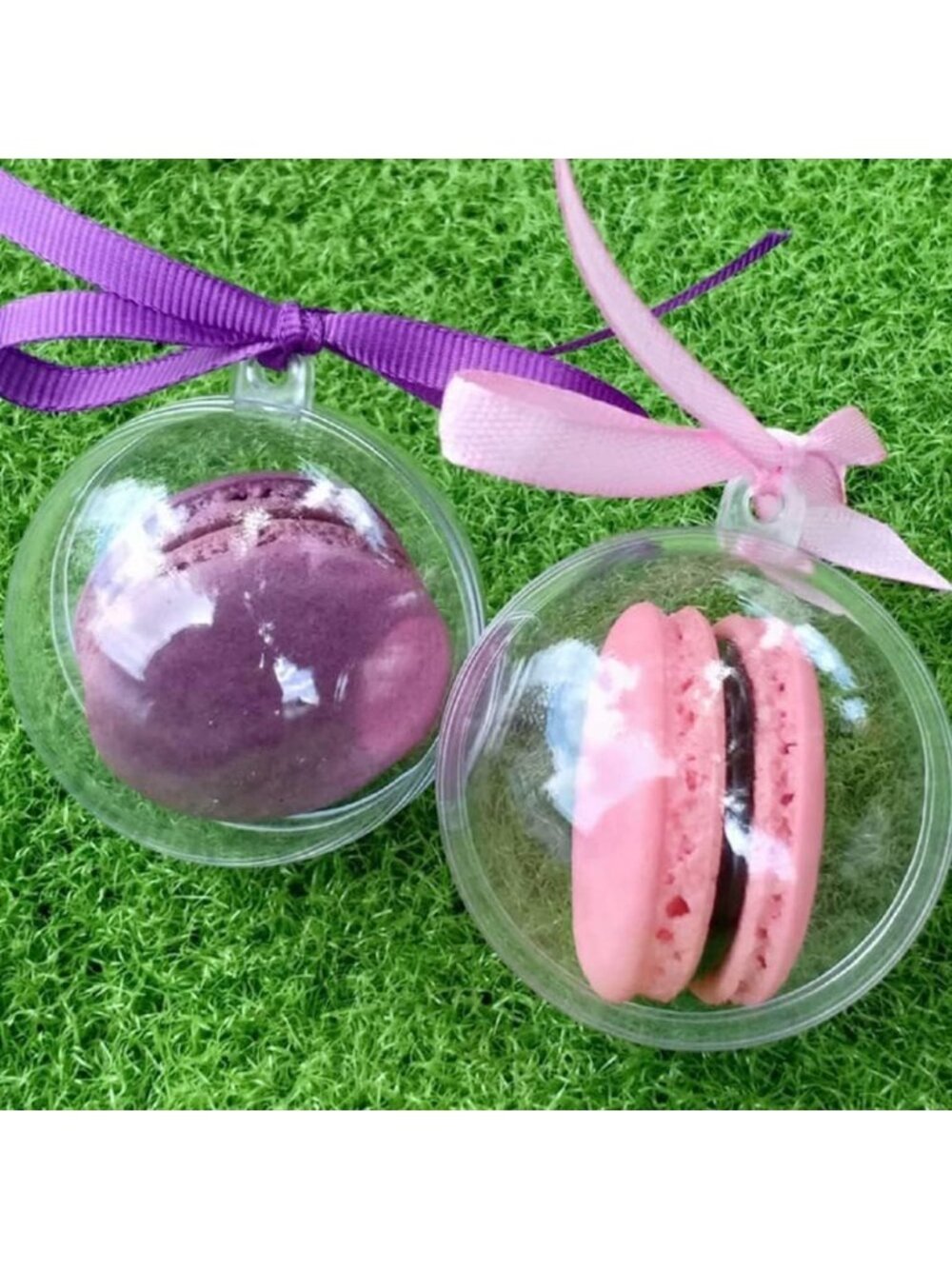 40mm Clear Plastic Ornament Balls – Fillable Bath Bomb Molds, DIY Craft Globes,